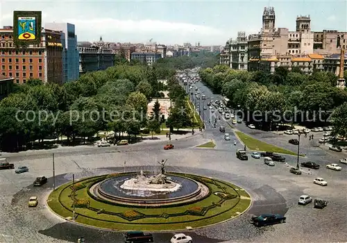 AK / Ansichtskarte Madrid_Spain Puente de Neptuno y Paseo del Prado Madrid Spain