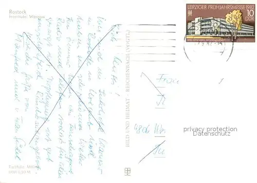 AK / Ansichtskarte Rostock Interhotel Warnow 