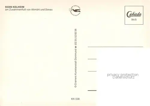 AK / Ansichtskarte Kelheim am Zusammenfluss von Altmuehl und Donau Fliegeraufnahme Kelheim