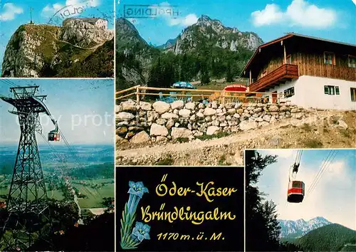 AK / Ansichtskarte Bergen_Chiemgau oeder Kaser_Bruendlingalm am Hochfelln Bergbahn Chiemgauer Alpen Bergen Chiemgau
