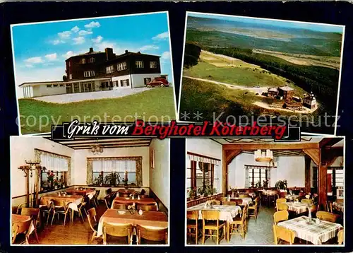 AK / Ansichtskarte Rischenau Berghotel Gaststaette Koeterberg Fliegeraufnahme Rischenau