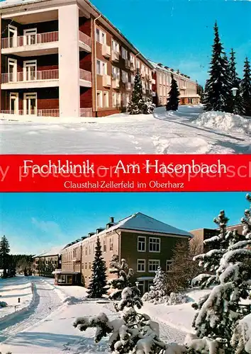 AK / Ansichtskarte Clausthal Zellerfeld Fachklinik Am Hasenbach im Winter Clausthal Zellerfeld