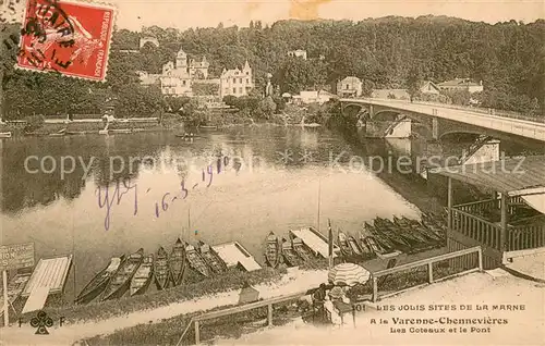 AK / Ansichtskarte La_Varenne Chennevieres Les Coteaux et le Pont La_Varenne Chennevieres