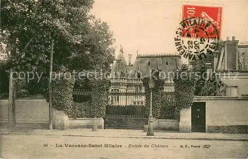 AK / Ansichtskarte La_Varenne_Saint_Hilaire Entree du Chateau La_Varenne_Saint_Hilaire
