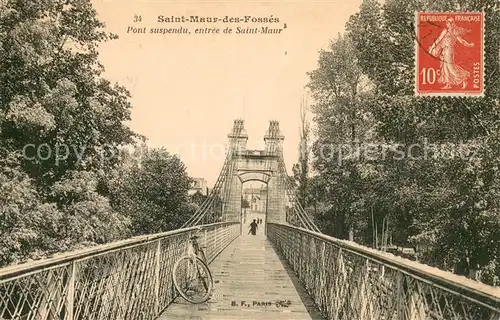 AK / Ansichtskarte Saint Maur des Fosses Pont suspendu entree de Saint Maur Saint Maur des Fosses