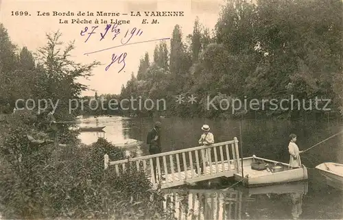 AK / Ansichtskarte La_Varenne Marne La Peche a la Ligne La_Varenne