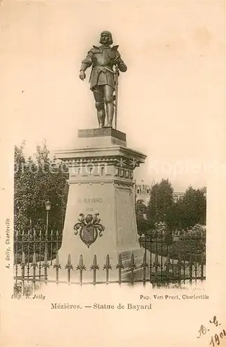 AK / Ansichtskarte Mezieres_08 Charleville Statue de Bayard 