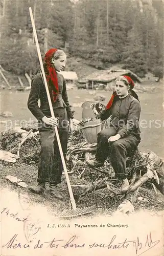 AK / Ansichtskarte Champery Paysannes Champery