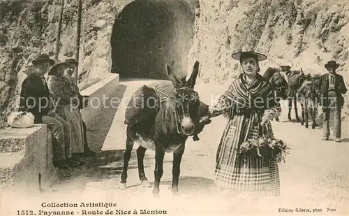 AK / Ansichtskarte Menton_06 Paysanne Route de Nice a Menton 