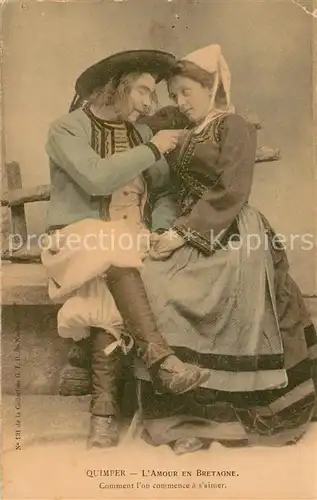 AK / Ansichtskarte Quimper L`Amour en Bretagne Quimper