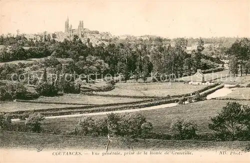 AK / Ansichtskarte Coutances Vue prise de la Route de Granville Coutances