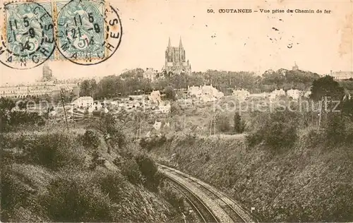 AK / Ansichtskarte Coutances Vue prise du Chemin de fer Coutances