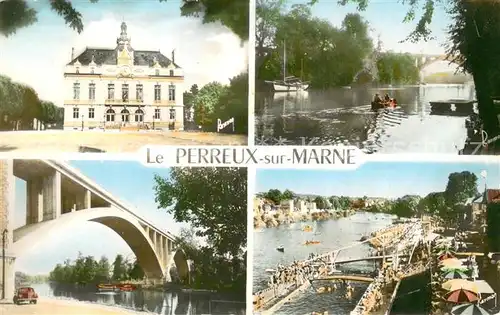 AK / Ansichtskarte Le_Perreux sur Marne La Mairie Bord de Marne Le Viaduc Le Perreux Plage Le_Perreux sur Marne