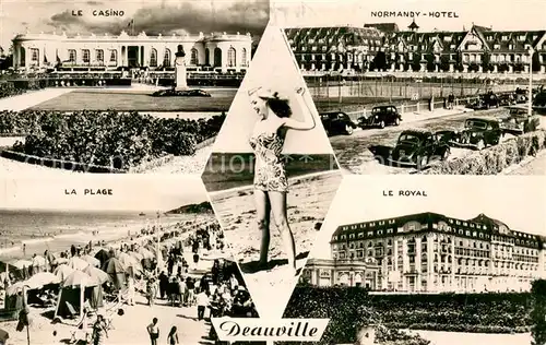 AK / Ansichtskarte Deauville sur Mer Le Casino Normandy Hotel La Plage Le Royal 