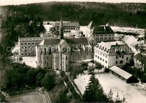 AK / Ansichtskarte La_Pierre qui Vire Vue aerienne de lAbbaye Ste Marie La_Pierre qui Vire