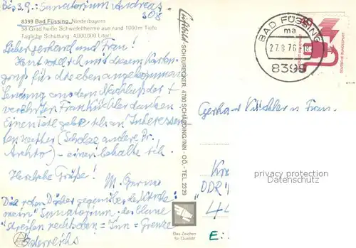 AK / Ansichtskarte Bad_Fuessing Fliegeraufnahme Bad_Fuessing