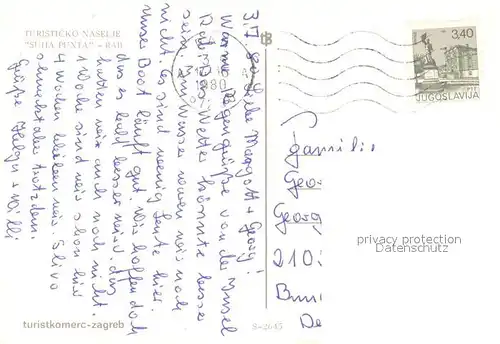 AK / Ansichtskarte Rab_Croatia Suha Punta Fliegeraufnahme Rab_Croatia