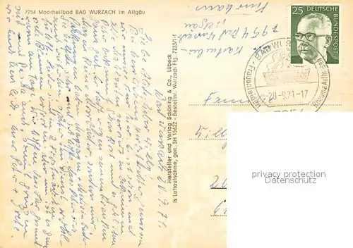 AK / Ansichtskarte Bad_Wurzach Fliegeraufnahme mit Wetterstein Nebelhrn Hochgrat Hoher Ifen Bad_Wurzach