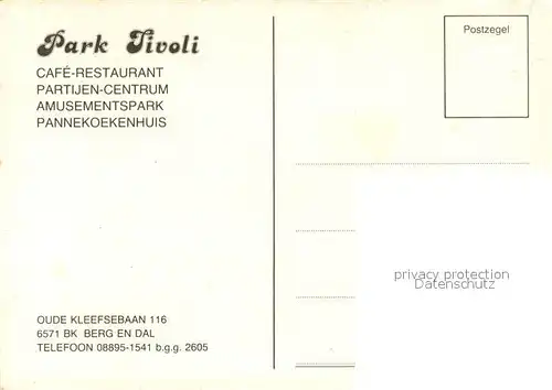 AK / Ansichtskarte Berg_en_Dal Park Tivoli Cafe Restaurant Berg_en_Dal
