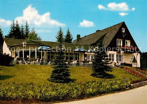 AK / Ansichtskarte Schulenberg_Oberharz Das Tanneck Restaurant Hotel Kaffeeterrasse Schulenberg_Oberharz