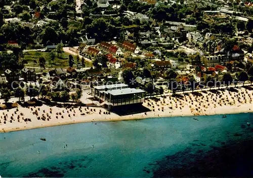 AK / Ansichtskarte Laboe Strand mit Meerwasserbad Fliegeraufnahme Laboe