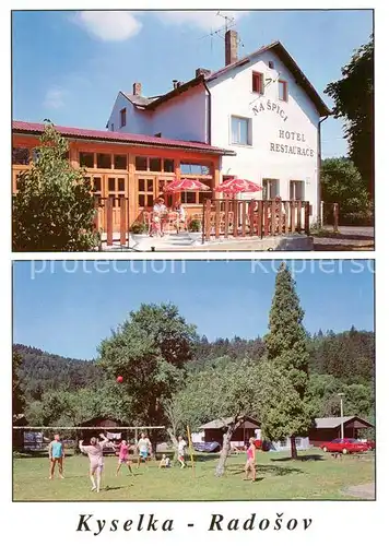 AK / Ansichtskarte Radosov_Kyselka Hotel Restaurant Autocamping Na Spici Volleyball 
