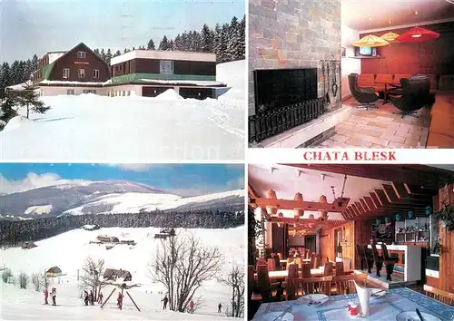 AK / Ansichtskarte Mala_Upa Chata Blesk Krkonose Berghaus im Riesengebirge Winterpanorama Mala_Upa