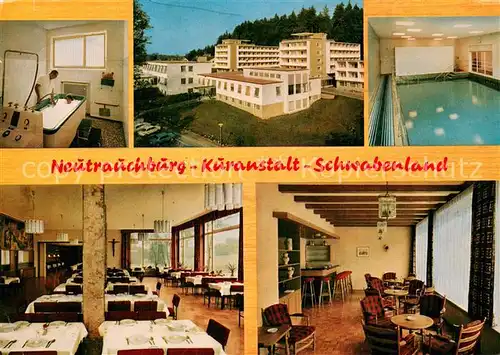 AK / Ansichtskarte Neutrauchburg Kuranstalt Schwabenland Moorbad Hallenbad Speisesaal Bar Neutrauchburg