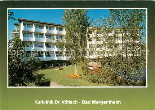 AK / Ansichtskarte Bad_Mergentheim Kurklinik Dr Voetisch Bad_Mergentheim