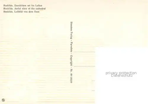 AK / Ansichtskarte Roskilde Dom Fliegeraufnahme Roskilde