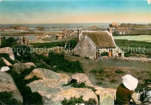 AK / Ansichtskarte Plougrescant Coin de lande pres Pors Scaff Plougrescant