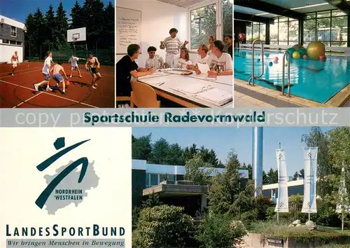 AK / Ansichtskarte Radevormwald Sportschule LandesSportBund NW Sportplatz Hallenbad Radevormwald