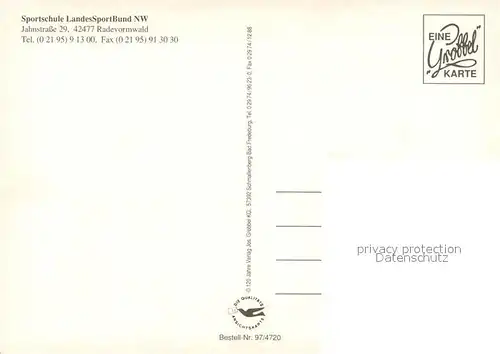 AK / Ansichtskarte Radevormwald Sportschule LandesSportBund NW Sportplatz Hallenbad Radevormwald