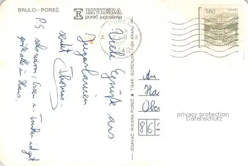 AK / Ansichtskarte Porec Brulo Fliegeraufnahme Porec