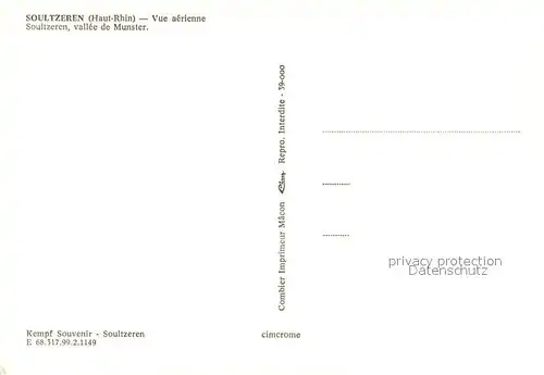AK / Ansichtskarte Soultzeren Vue aerienne Vallee de Munster Soultzeren