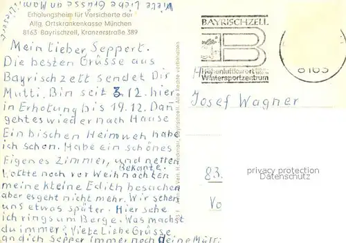 AK / Ansichtskarte Bayrischzell Erholungsheim fuer Versicherte der AOK Muenchen Bayrischzell