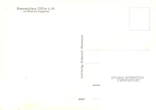 AK / Ansichtskarte Lenggries Brauneckhaus mit Zugspitzblick Lenggries