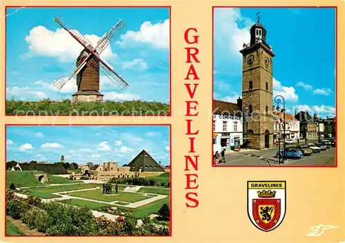 AK / Ansichtskarte Gravelines Beffroi Arsenal Moulin Gravelines