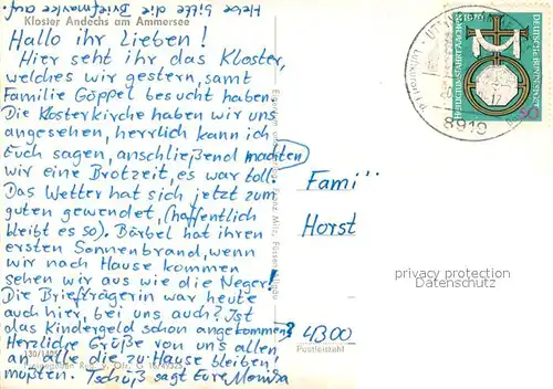 AK / Ansichtskarte Kloster_Andechs Blick zum Ammersee Fliegeraufnahme Kloster_Andechs