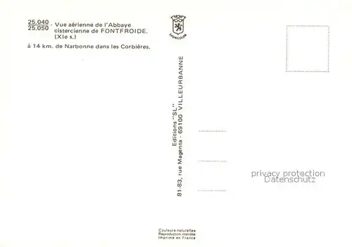 AK / Ansichtskarte Fontfroide_Abbaye Vue aerienne de l abbaye cistercienne Fontfroide Abbaye