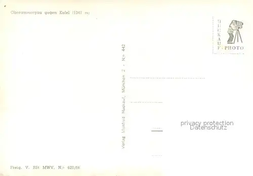 AK / Ansichtskarte Oberammergau Panorama Blick gegen Kofel Fliegeraufnahme Oberammergau