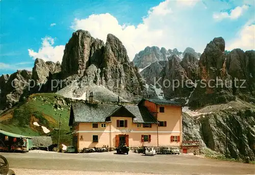 AK / Ansichtskarte Groednerjoch Berghaus Gebirgspass Dolomiten Groednerjoch