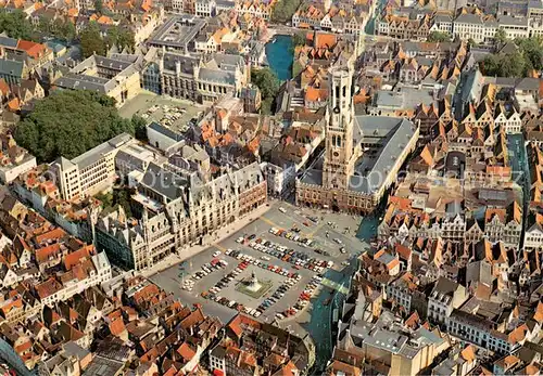 AK / Ansichtskarte Brugge_Bruges_Flandern Stadtzentrum Fliegeraufnahme 