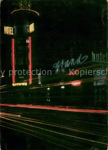 AK / Ansichtskarte Wroclaw Hotel Grand bei Nacht Wroclaw