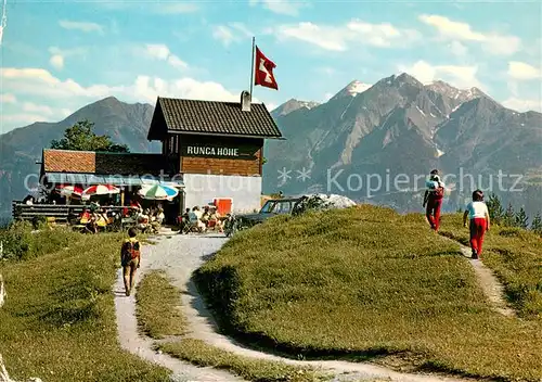 AK / Ansichtskarte Flims_GR Bergrestaurant Runcahoehe mit der Signia Flims_GR