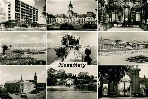 AK / Ansichtskarte Keszthely Orts und Teilansichten Kirchen Schloss Eingangstor Keszthely