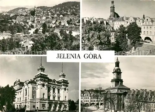 AK / Ansichtskarte Jelenia_Gora_Hirschberg_Schlesien Widok ogolny Rynek Ratusz Teatr Dolperinkj Jelenia_Gora