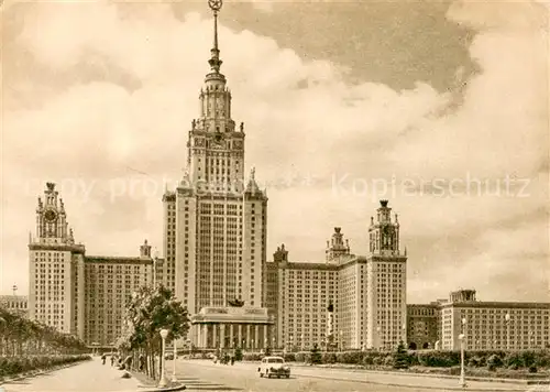 AK / Ansichtskarte Moskau_Moscou Staatl Lomonossow Universitaet Moskau Moscou