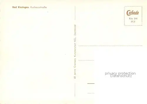 AK / Ansichtskarte Bad_Kissingen Kurhaus Hotel Kurhausstrasse Bad_Kissingen