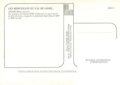 AK / Ansichtskarte Angers Chateau XIIIe siecle Cathedrale Saint Maurice vue aerienne Angers